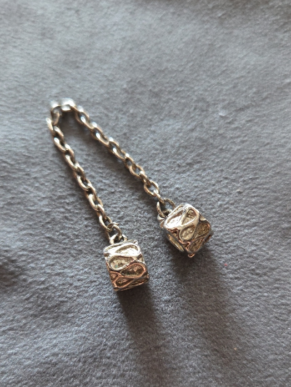 Vintage Sterling Silver Double Inifinity Charm Spacers - Pandora-Compatible